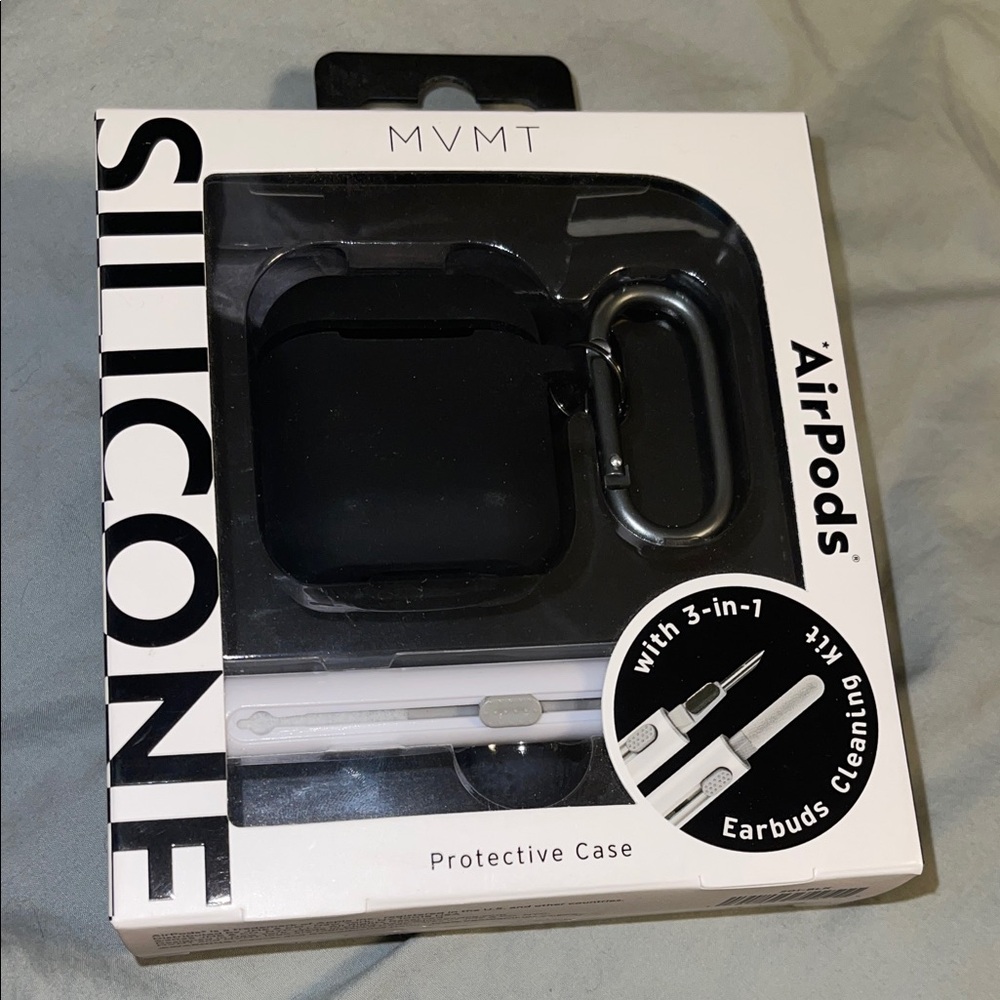 Black Silicone AirPods Protective Case